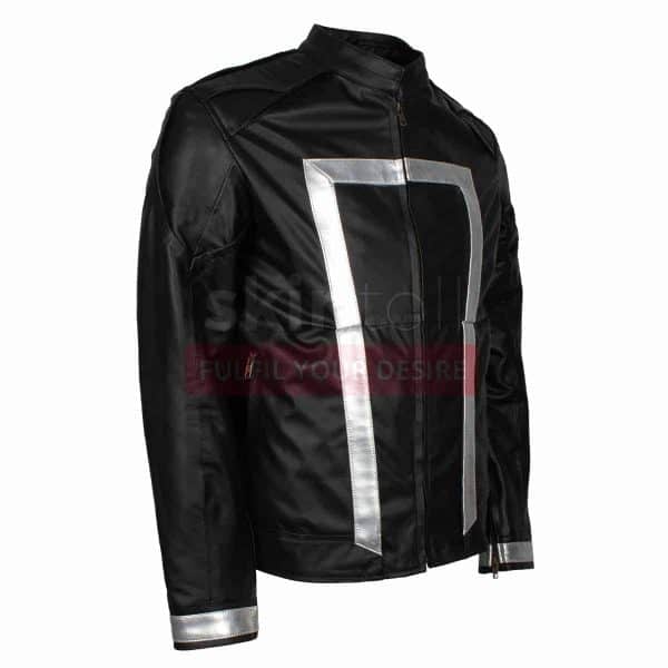 Agent Of Shield The Ghost Rider Season 4 Black Leather Jacket