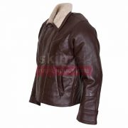 B3 Aviator Ginger Faux Fur Linnig Winters Leather Jacket left