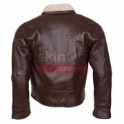 B3 Aviator Ginger Faux Fur Linnig Winters Warm Brown Leather Jacket