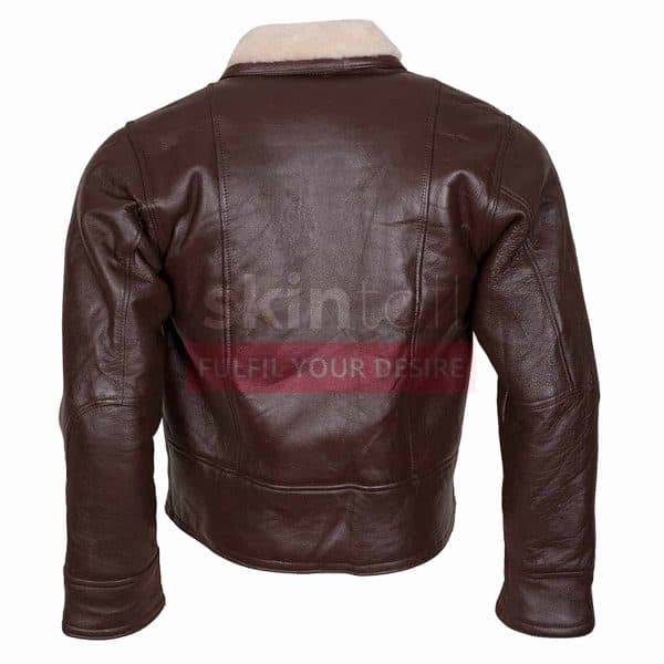 B3 Aviator Ginger Faux Fur Linnig Winters Warm Brown Leather Jacket