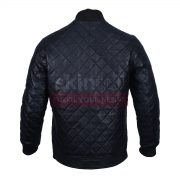 Classic Diamond Quilted Fashion Leather Jacket