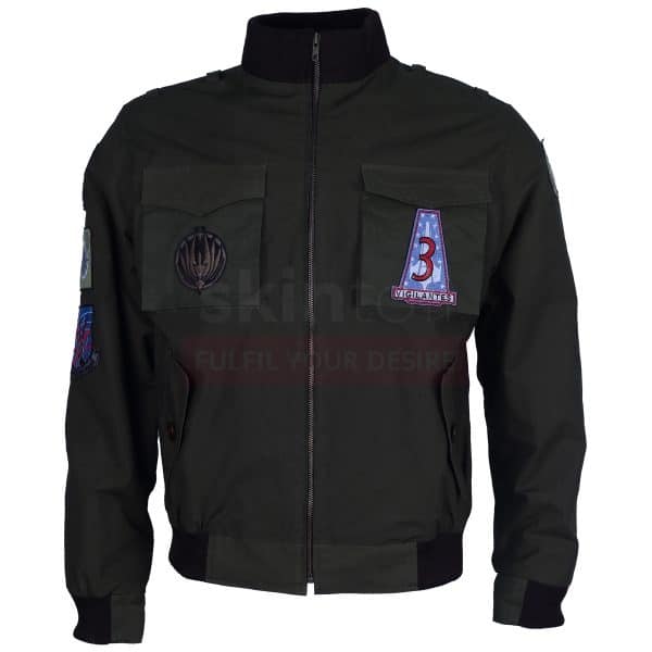 Bomber Flying Embroidered Cotton Jacket