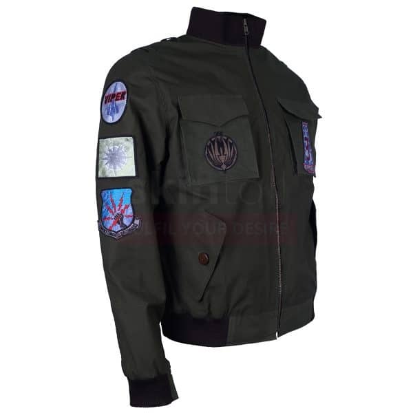 Bomber Flying Embroidered Cotton Jacket