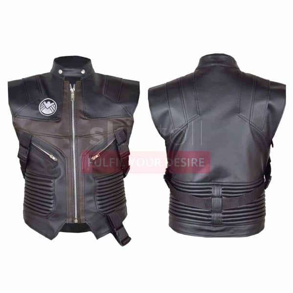 Hawk Eye Avengers Jeremy Renner Motorcycle Leather Vest