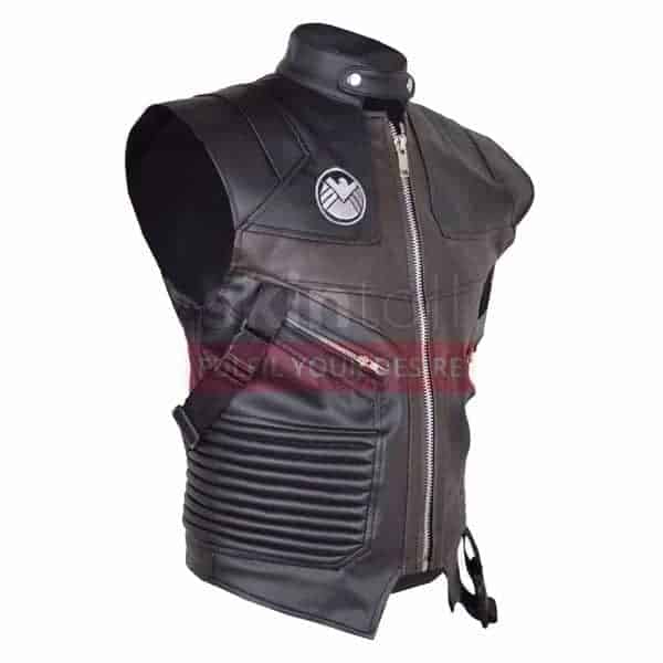 Hawk Eye Avengers Jeremy Renner Motorcycle Leather Vest