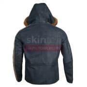 Star wars Rogue One Fur Hooded leather jacket