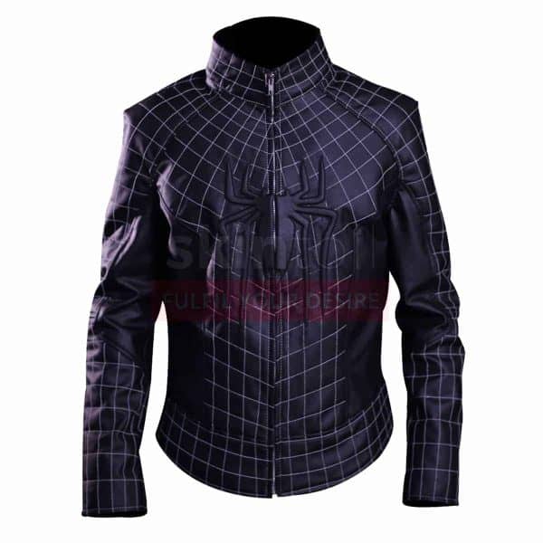 The Amazing Spiderman 2 Peter Parker Mens Black Cosplay Leather Jacket