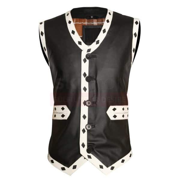 The Warriors Movie Black Diamond Leather Vest