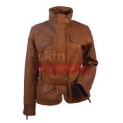 women-belted-brown-lambskin-leather-jacket