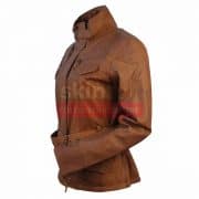 women-belted-brown-leather-jacket