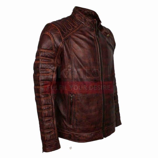 Vintage Classic Fashion Motorcycle Cafe Racer Leather Jacket