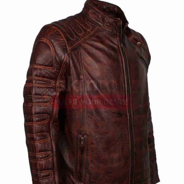 Vintage Classic Fashion Motorcycle Cafe Racer Leather Jacket