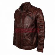 vintage Classic Fashion Motorcycle Racer Leather Jacket