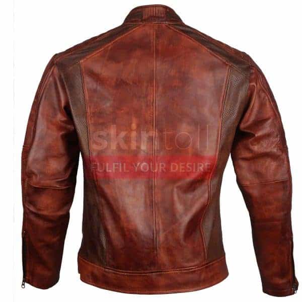 Men S Vintage Leather Motorcycle Jacket Skintoll Vintage Cafe Racer Motorbiker Brown Waxed Classic Leather Jacket Men S Motorcycle Jackets