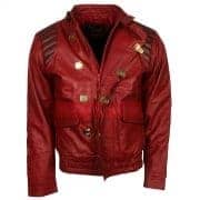 Akira Kaneda Fashion Red Leather Jacket