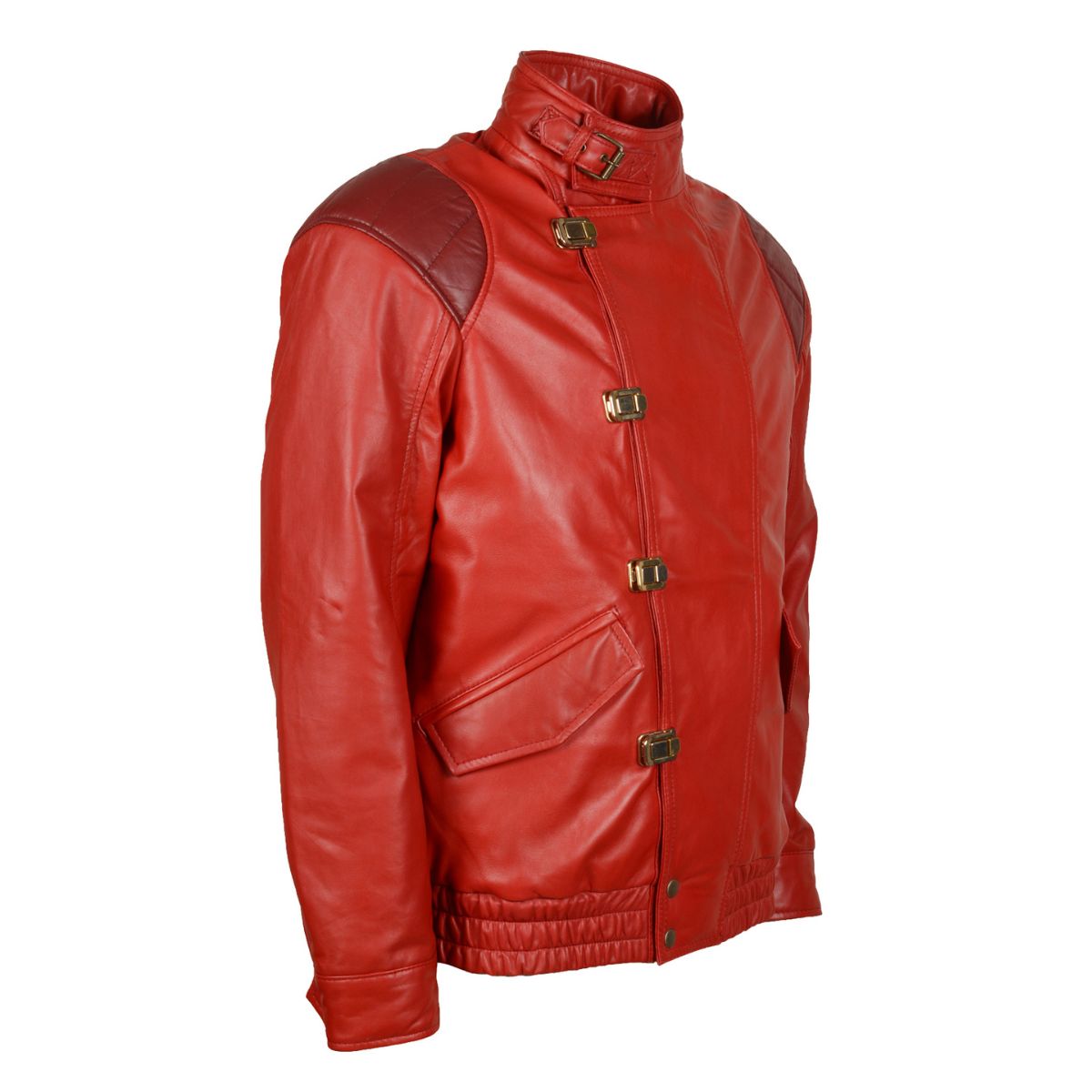 AKIRA Kaneda Leather Jacket – Red Biker Motorcycle Style – Capsule & Text Print – All Sizes