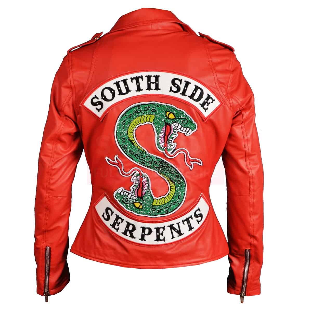 Serpents Red Leather Jacket